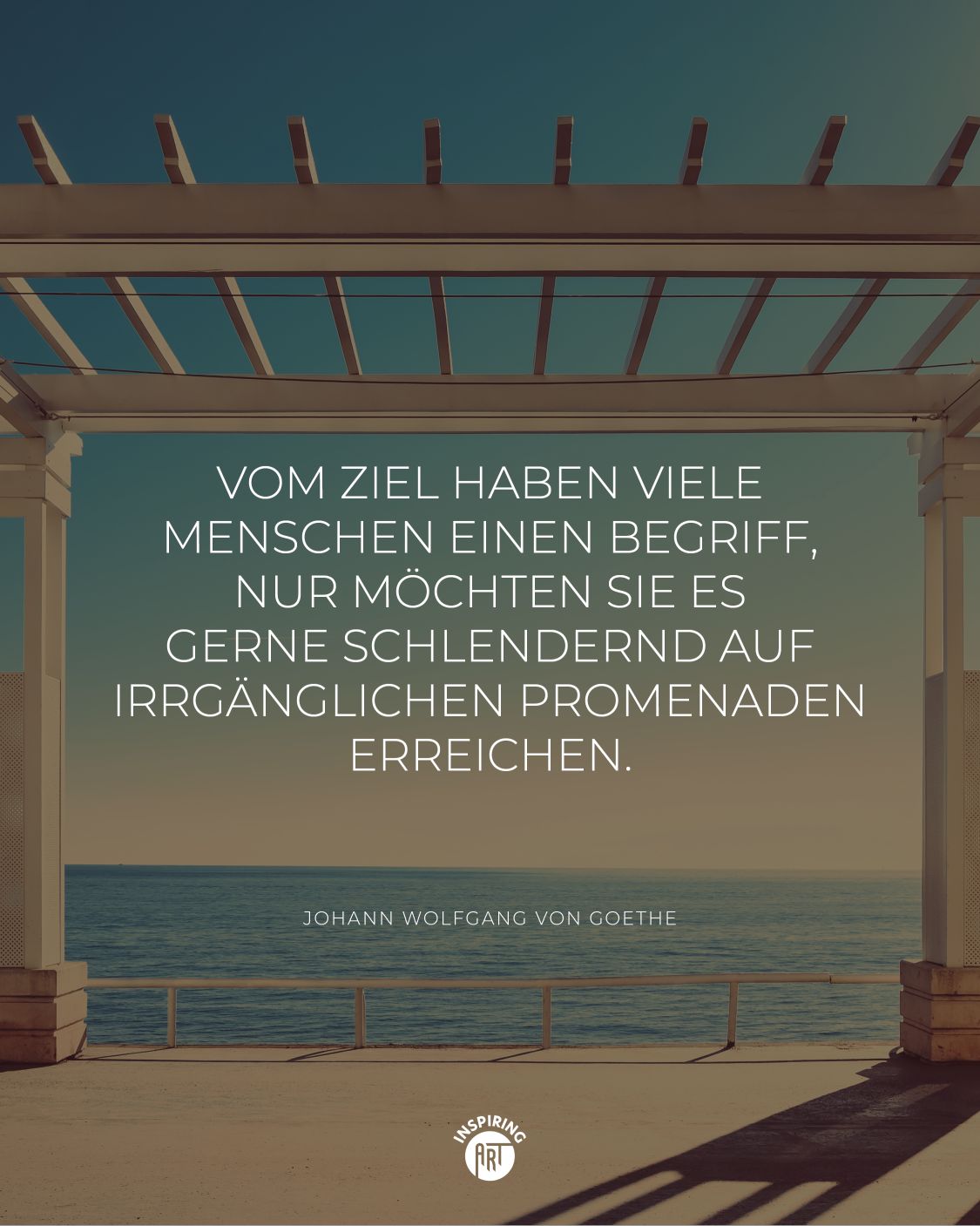 Vom Ziel haben viele Menschen einen Begriff, nur möchten sie es gerne schlendernd auf irrgänglichen Promenaden erreichen.