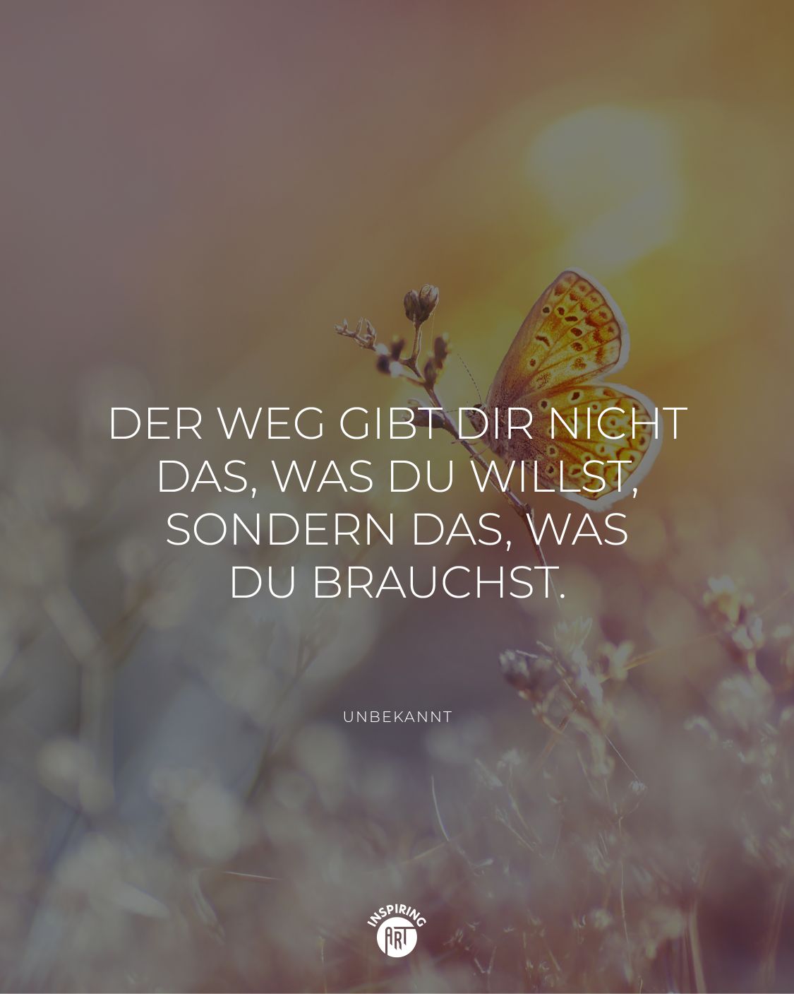 Der Weg gibt Dir nicht das, was Du willst, sondern das, was Du brauchst.