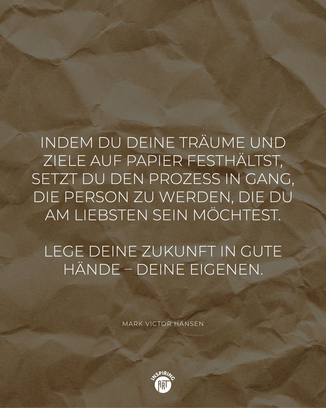 Indem Du Deine Träume und Ziele auf Papier festhältst, setzt Du den Prozess in Gang, die Person zu werden, die Du am liebsten sein möchtest. Lege Deine Zukunft in gute Hände – Deine eigenen.