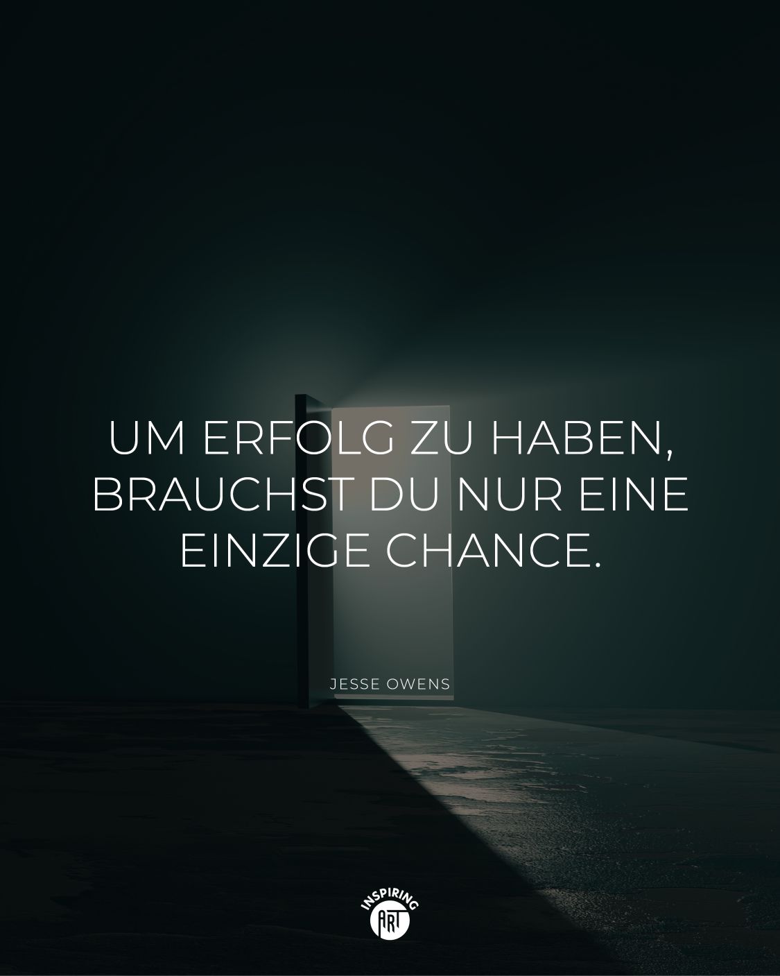 Um Erfolg zu haben, brauchst Du nur eine einzige Chance.