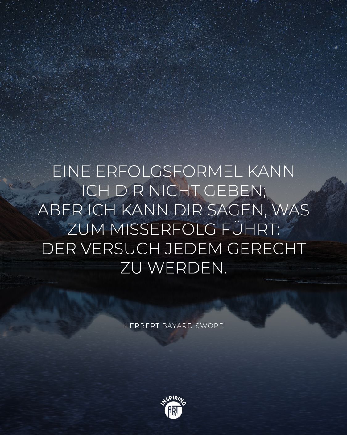 Eine Erfolgsformel kann ich Dir nicht geben; aber ich kann Dir sagen, was zum Misserfolg führt: der Versuch jedem gerecht zu werden.