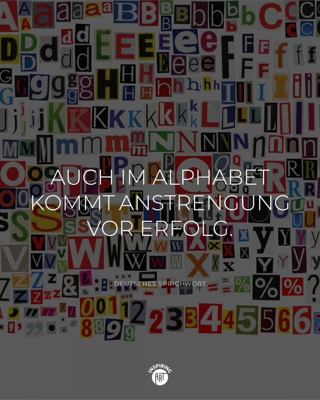 Auch im Alphabet kommt Anstrengung vor Erfolg.
