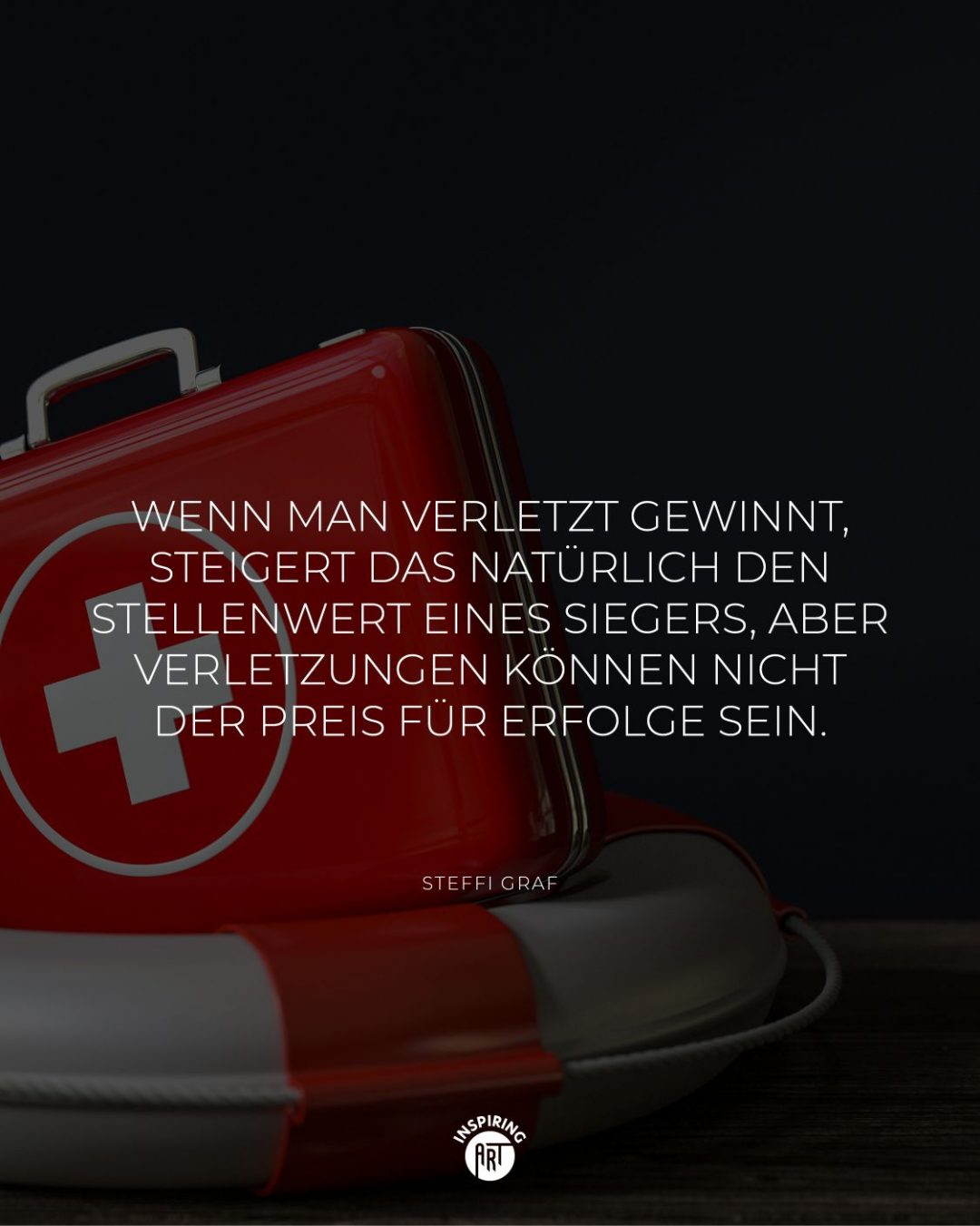 Wenn man verletzt gewinnt, steigert das natürlich den Stellenwert eines Siegers, aber Verletzungen können nicht der Preis für Erfolge sein.