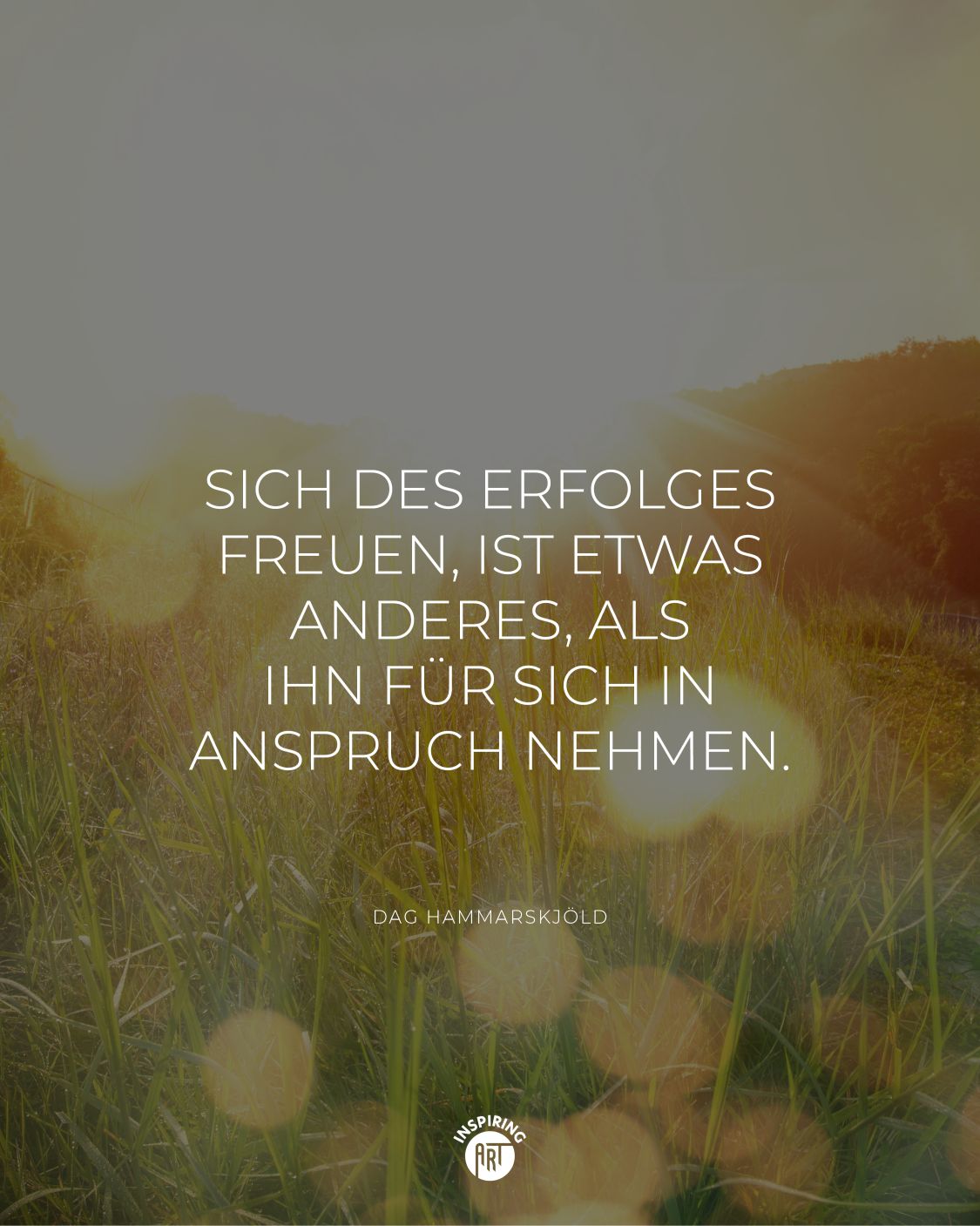 Sich des Erfolges freuen, ist etwas anderes, als ihn für sich in Anspruch nehmen.