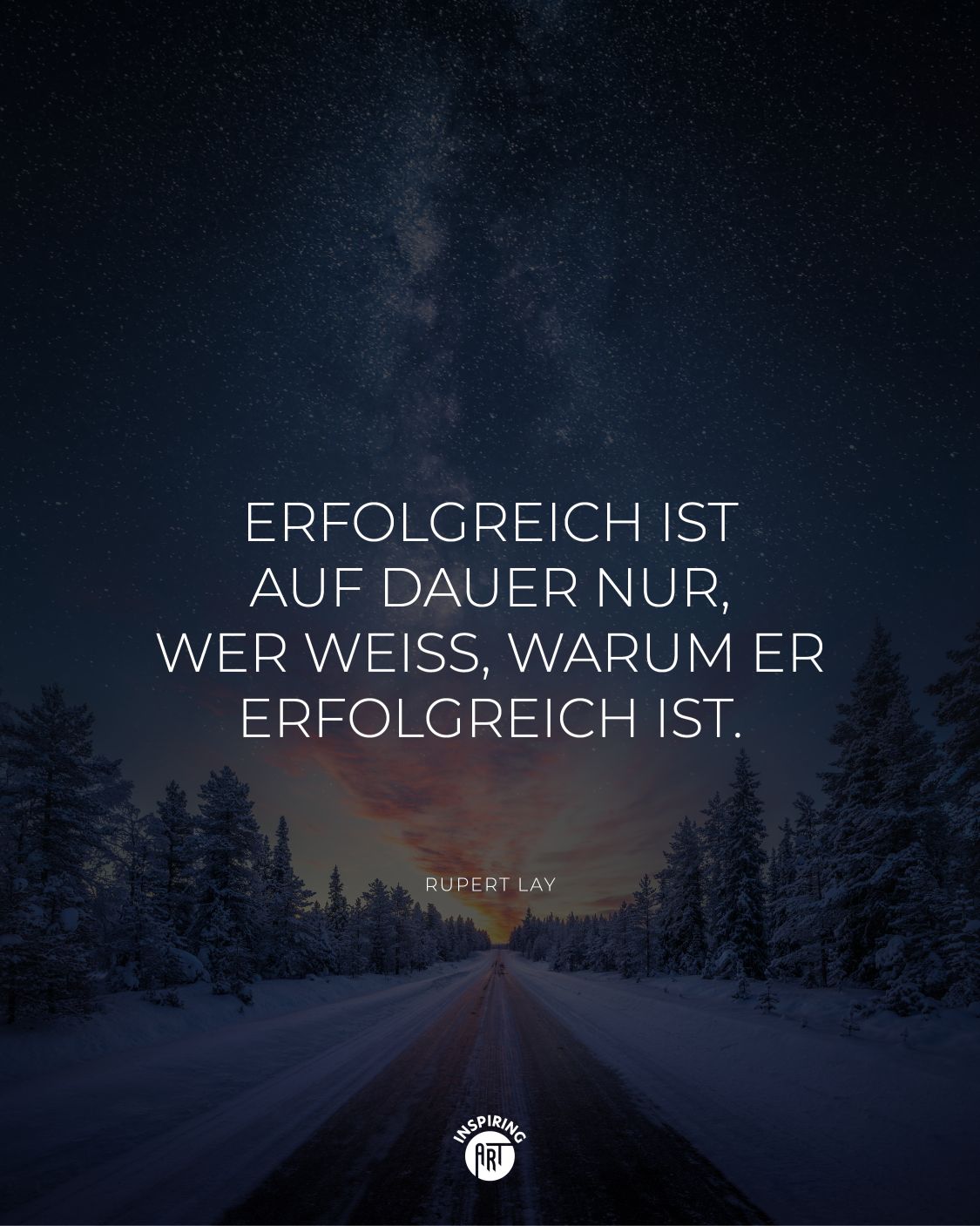 Erfolgreich ist auf Dauer nur, wer weiß, warum er erfolgreich ist.