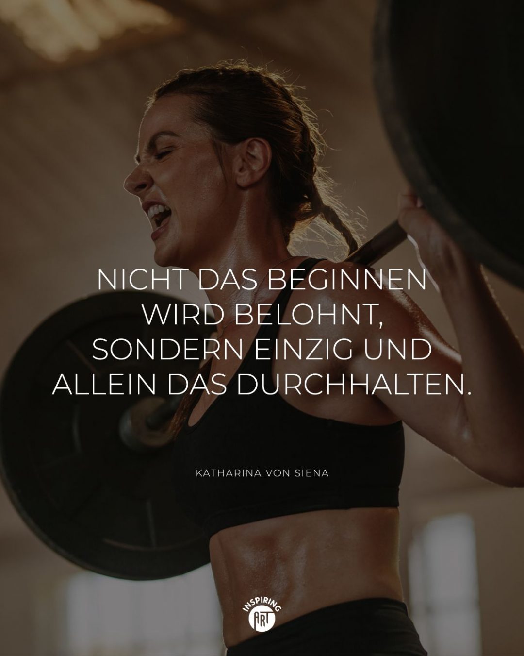 Nicht das Beginnen wird belohnt, sondern einzig und allein das Durchhalten.