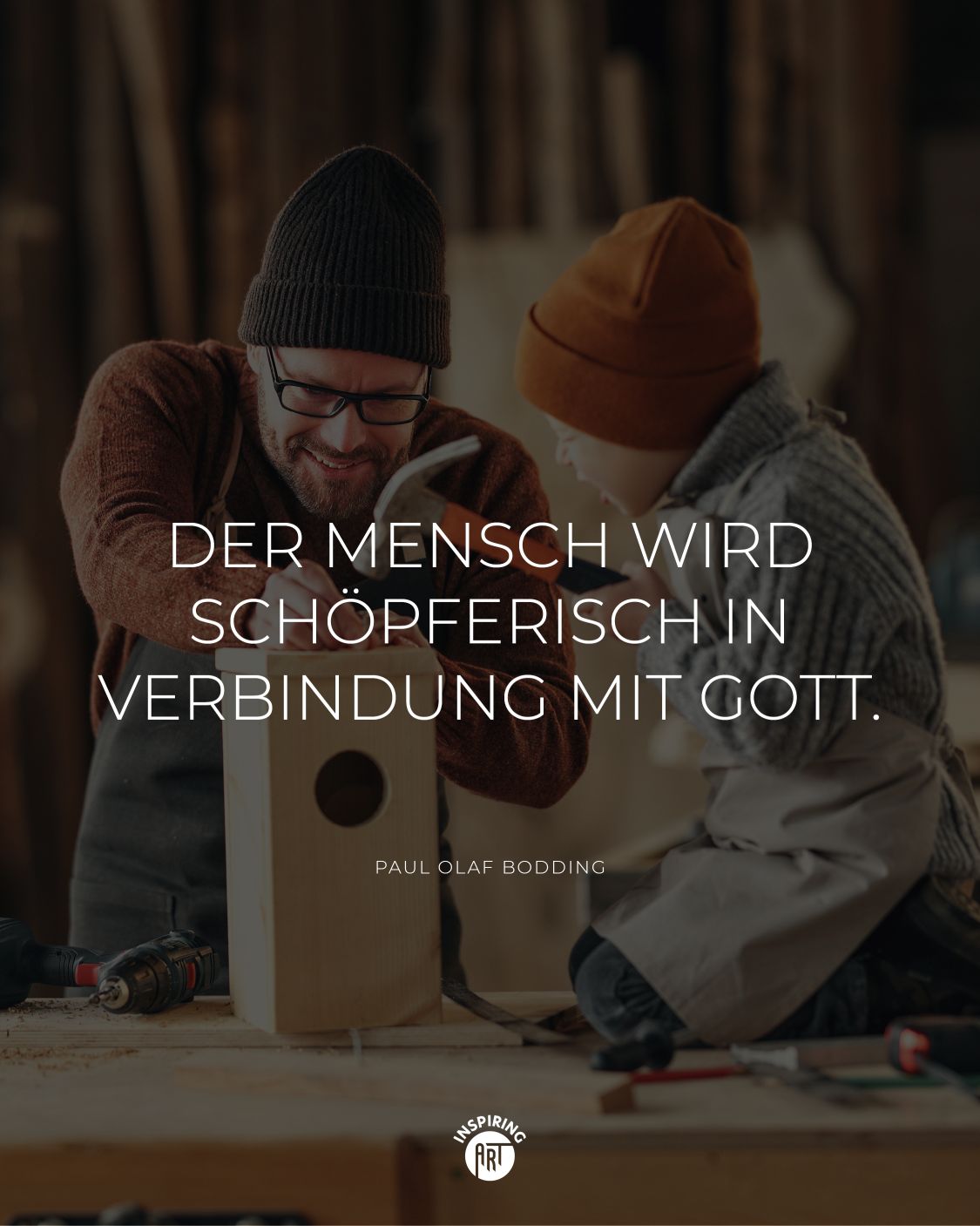 Der Mensch wird schöpferisch in Verbindung mit Gott.